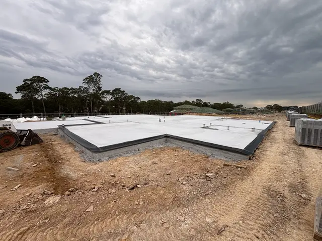 Pre-construction termite protection on a large residential slab